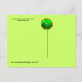 古おもしろいいファッションST.PATRICKのハート猫 ポストカード (裏面)