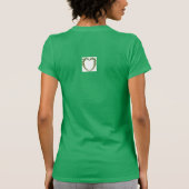 古おもしろいいファッションST.PATRICKのハート猫 Tシャツ (裏面)
