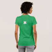 古おもしろいいファッションST.PATRICKのハート猫 Tシャツ (裏面フル)