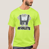 古おもしろいいフロッピーディスク Tシャツ (正面)
