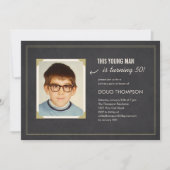 古おもしろいい写真の誕生日招待状 招待状 (正面)