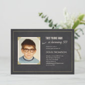 古おもしろいい写真の誕生日招待状 招待状 (スタンド正面)