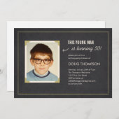 古おもしろいい写真の誕生日招待状 招待状 (正面/裏面)