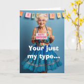 古おもしろいい時代 カード (黄色い花)