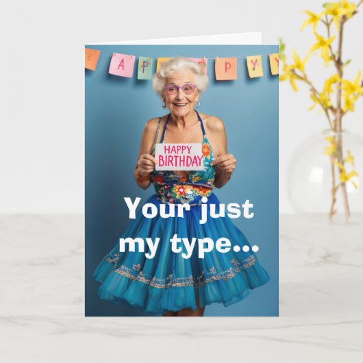 古おもしろいい時代 カード (黄色い花)