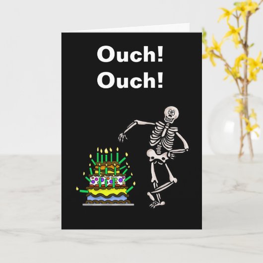 古おもしろいい誕生日 カード (黄色い花)