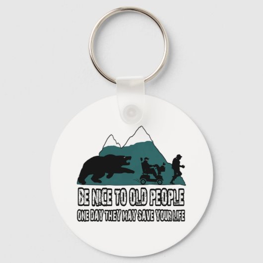 古おもしろい人 キーホルダー (正面)