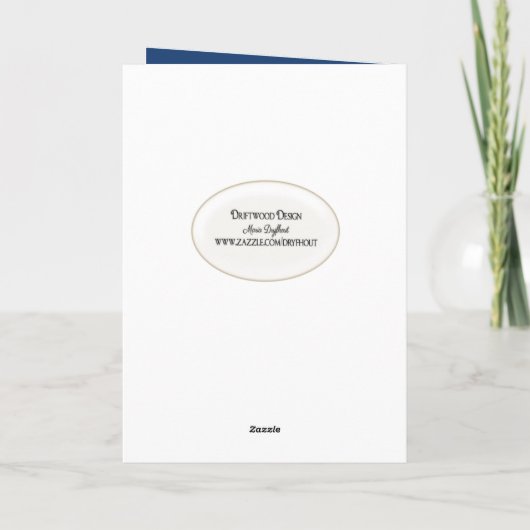 古おもしろい老誕生日引用文オンブルー カード (裏面)