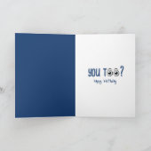 古おもしろい老誕生日引用文オンブルー カード (内部)