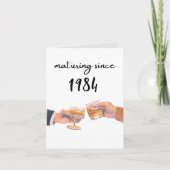 古おもしろい誕生日ウイスキー熟成ユーモア カード (正面)