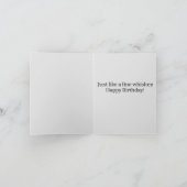 古おもしろい誕生日ウイスキー熟成ユーモア カード (内部)