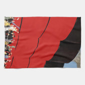 古きよき時代のクルーズ客船の乗客たち、別れの挨 キッチンタオル (横)