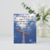 古きよろい十字架にすがりよせ ポストカード (スタンド正面)