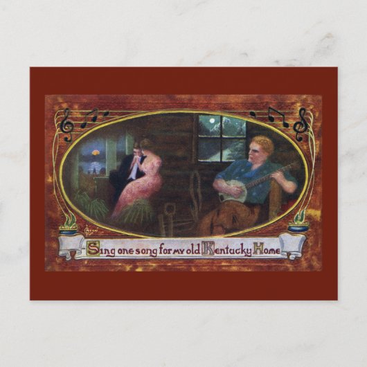 古きケンタッキー故郷に歌をひとつ ポストカード (正面)