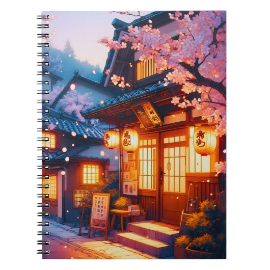 古き日本の桜夜 ノートブック (正面)