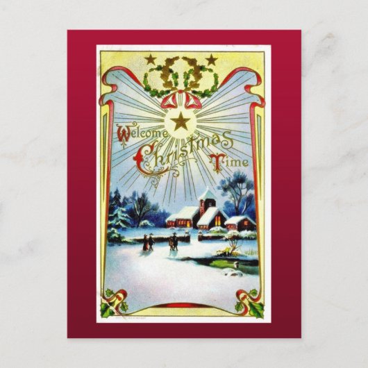 古き良きクリスマス シーズンポストカード (正面)