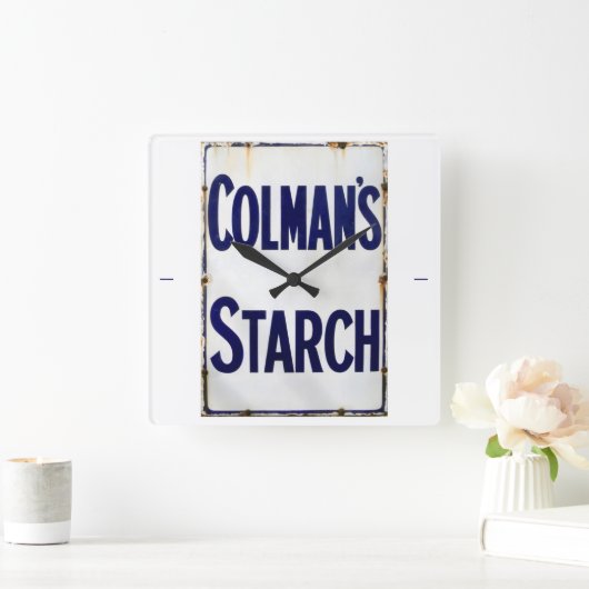 古き良きデンプンの日。 スクエア壁時計 (ホーム)