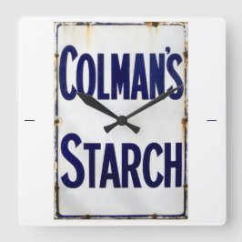 古き良きデンプンの日。 スクエア壁時計