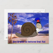 古き良きファッションドカタツムリ郵便 ポストカード (正面/裏面)