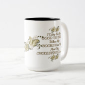 古き良き日女性のユーモアのマグカップ ツートーンマグカップ (正面右)