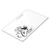 古き良き猫のロゴタイプ ノートパッド (アングル)