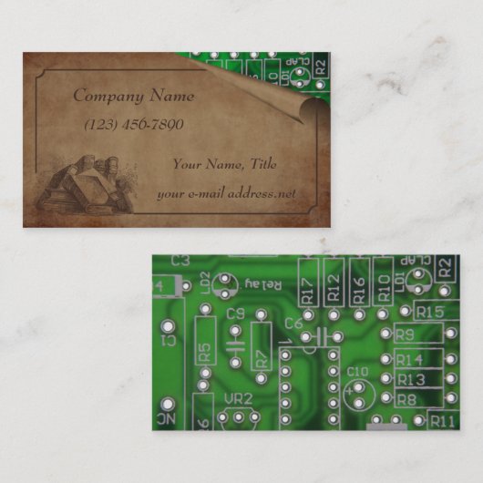 古くおよび新しいです 名刺 (正面/裏面)