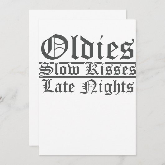 古くからのゆっくりしたキス、深夜のチカナO 招待状 (正面/裏面)