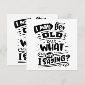 古くさくてもいいじゃない、なんて言ってたっけ？面白い誕生日おめでとう 招待状 (正面/裏面)