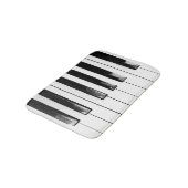 古くて擦れたピアノの鍵盤 バスマット (アングル)