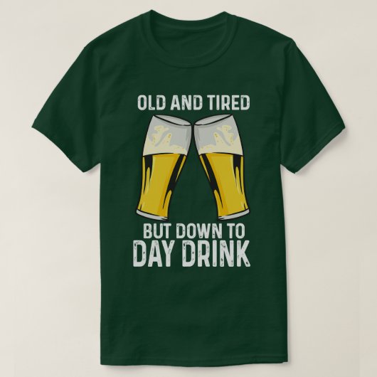 古くて疲れているが、日々の飲み物 Tシャツ (デザイン正面)