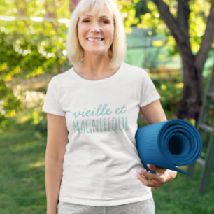 古くて素晴らしいフランスの文字 プラスサイズTシャツ