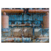 古くて錆びたアトラス帝国ディーゼルエンジンInde カッティングボード (正面)