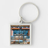 古くて錆びたアトラス帝国ディーゼルエンジンInde キーホルダー (正面)