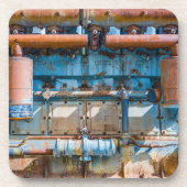 古くて錆びたアトラス帝国ディーゼルエンジンInde コースター (正面)