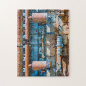 古くて錆びたアトラス帝国ディーゼルエンジンInde ジグソーパズル (縦)