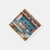 古くて錆びたアトラス帝国ディーゼルエンジンInde スタンダードカクテルナプキン (角)