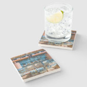 古くて錆びたアトラス帝国ディーゼルエンジンInde ストーンコースター (横)