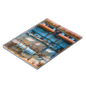 古くて錆びたアトラス帝国ディーゼルエンジンInde ノートブック (左側)