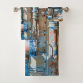 古くて錆びたアトラス帝国ディーゼルエンジンInde バスタオルセット (インサイチュ)