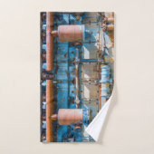 古くて錆びたアトラス帝国ディーゼルエンジンInde バスタオルセット (ハンドタオル)