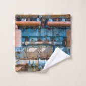 古くて錆びたアトラス帝国ディーゼルエンジンInde バスタオルセット (ウォッシュタオル)