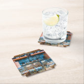 古くて錆びたアトラス帝国ディーゼルエンジンInde ペーパーコースター (インサイチュ)