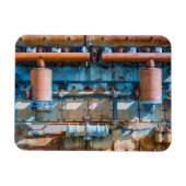 古くて錆びたアトラス帝国ディーゼルエンジンInde マグネット (横)