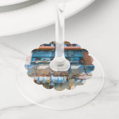 古くて錆びたアトラス帝国ディーゼルエンジンInde ワイングラスタグ (クローズアップ)