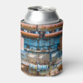 古くて錆びたアトラス帝国ディーゼルエンジンInde 缶クーラー (缶正面)