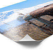 古くて錆びた山のバス。アララ フォトプリント            (角)