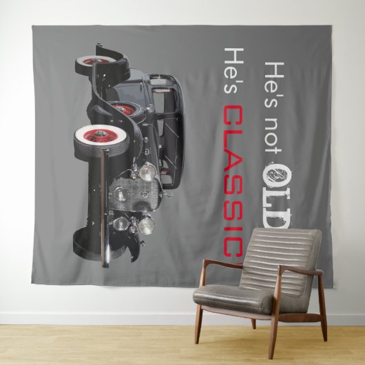 古くないクラシックな車のレトロの写真ブースの背景幕 タペストリー (インサイチュ(横))