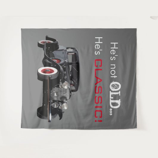 古くないクラシックな車のレトロの写真ブースの背景幕 タペストリー (正面(横))