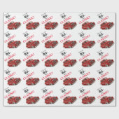 古くない、ヴィンテージクラシックレッド1939クーペ誕生日 ラッピングペーパー (フラット)