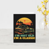 古くないIm A Clic - Faters Day - Vintage Car カード (黄色い花)